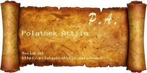 Polatsek Attila névjegykártya
